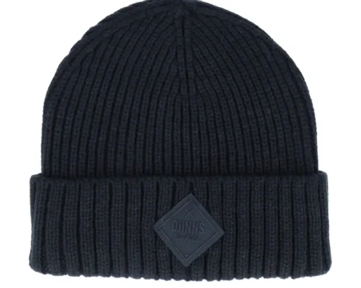 Basic Beanie Rubber Rib Black Cuff - Djinns