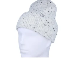 Basic Beanie Spotted Knit-Off White/Black Cuff - Djinns