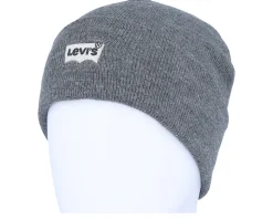 Batwing Embroidered Slouchy Beanie Regular Grey Cuff - Levi's