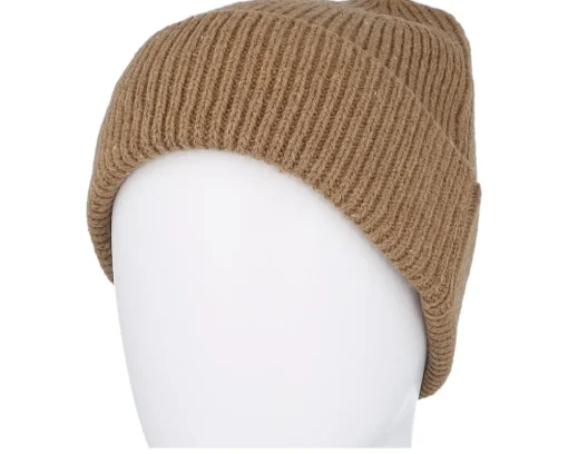 Beanie Hemavan Wool Camel Brown Cuff - Dedicated