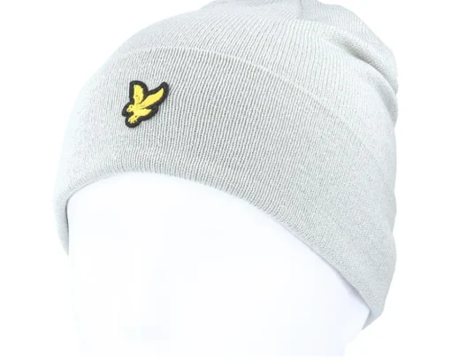 Beanie Light Grey Marl Cuff - Lyle & Scott