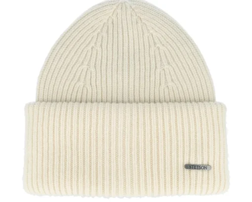 Beanie Merino Off White Cuff - Stetson