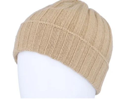 Beanie Soft Rec Cashmere/Wool Camel Cuff - MJM Hats
