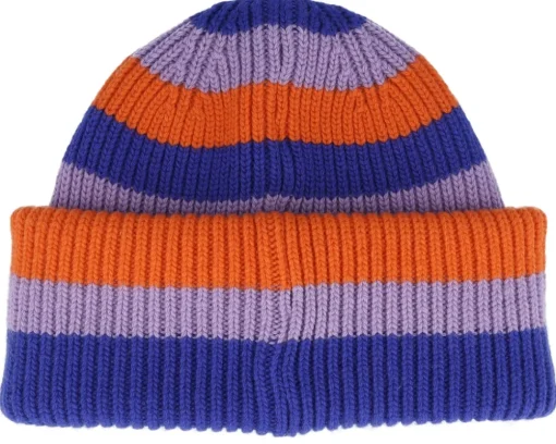 Beanie Stripes Wool Freestyle Royal/Lilac/Orange Cuff - Stetson