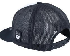 Bear Cap Man Classic White/Black A-frame Trucker - Bearded Man