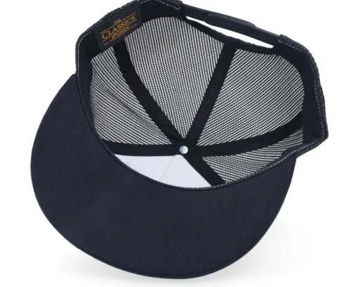 Bear Cap Man Classic White/Black A-frame Trucker - Bearded Man