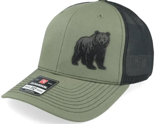 Bear Engraved 112 Split Loden/Black Trucker - Wild Spirit
