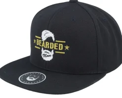 Beard Logo Black Snapback - Bearded Man