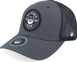 Beard Logo R 6-panel 2-tone Charcoal/Black Trucker - Bearded Man
