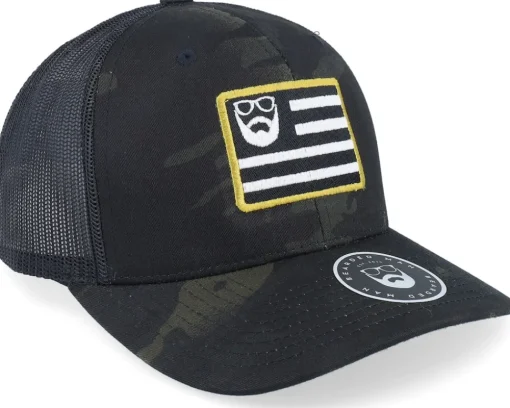 Beard Nation Black Camo Trucker - Bearded Man