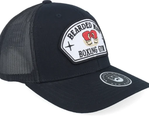 Bearded Boxing Gym Black Trucker - Bearded Man