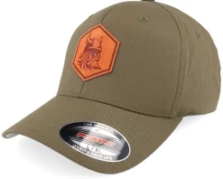 Bearded Viking Helmet Olive Flexfit Wooly Combed - Vikings