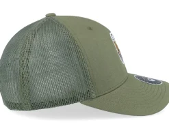 Beer Man Logo Olive Trucker - Bearded Man