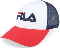 Beppu Linear Logo White/Red/Blue Trucker - Fila