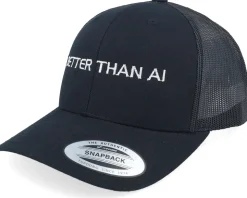Better Than Ai Black Trucker - Iconic
