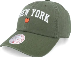 Big Apple Army Green Dad Cap - Mitchell & Ness