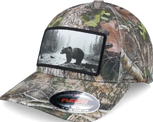 Big Bear Wide Patch Retro Black Trucker - Hunter