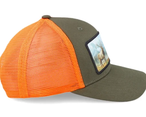 Big Deer Wide Mash/Fluorescent Orange Trucker - Hunter