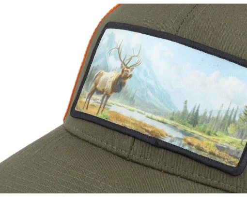 Big Deer Wide Mash/Fluorescent Orange Trucker - Hunter