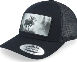 Big Moose Wide Patch Retro Black Trucker - Hunter