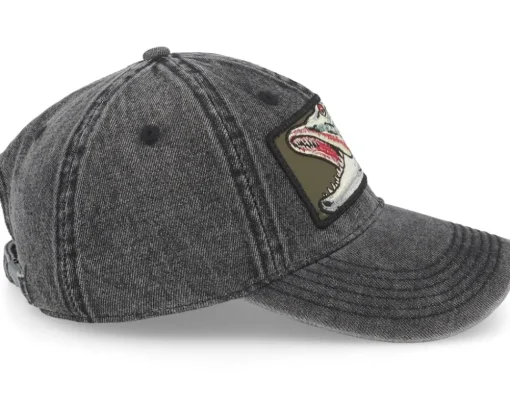 Big Pike 382 Snow Washed Black Denim Dad Cap - Skillfish