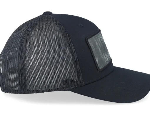 Big Wolf Wide Patch Retro Black Trucker - Hunter
