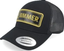 Bimmer Gold License Plate Velvet Black A-Frame Trucker - Iconic