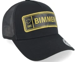 Bimmer Gold License Plate Velvet Black A-Frame Trucker - Iconic