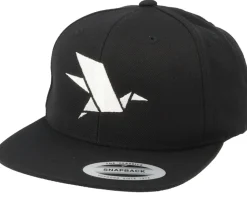 Bird Logo Black Snapback - Origami