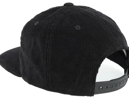 Black Cord 5-panel Halfmoon Snapback - Equip