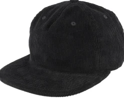 Black Cord 5-panel Halfmoon Snapback - Equip