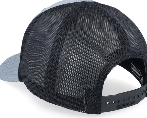 Black Deer Shield Patch Heather Grey/Black Rope A-Frame Trucker - Wild Spirit
