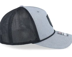 Black Deer Shield Patch Heather Grey/Black Rope A-Frame Trucker - Wild Spirit
