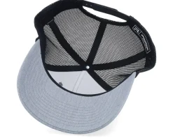 Black Deer Shield Patch Heather Grey/Black Rope A-Frame Trucker - Wild Spirit