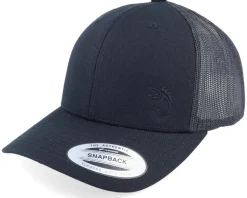 Black Fish Hook Logo Black Trucker - Skillfish