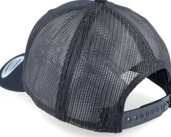 Black Fish Hook Logo Black Trucker - Skillfish