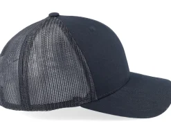 Black Fish Hook Logo Black Trucker - Skillfish