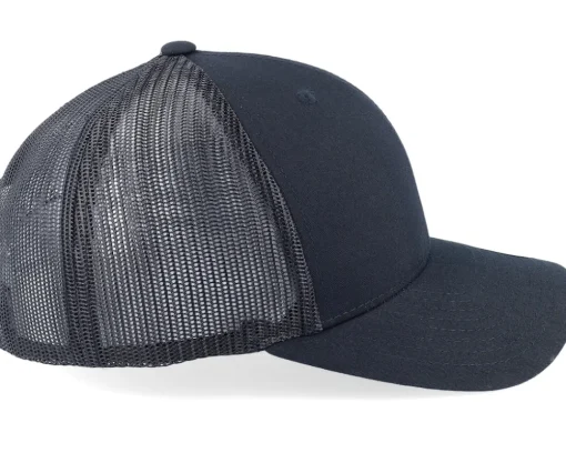 Black Fish Hook Logo Black Trucker - Skillfish