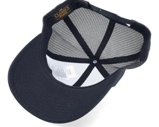 Black Fish Hook Logo Black Trucker - Skillfish