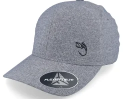 Black Fish Hook Logo Delta Fit Charcoal Flexfit - Skillfish
