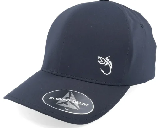 Black Fish Hook Logo Delta Fit Charcoal Flexfit - Skillfish