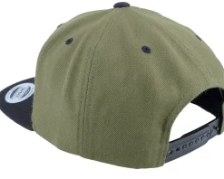 Black Fish Hook Logo Olive/Black Snapback - Skillfish
