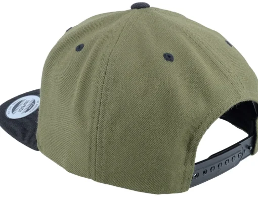 Black Fish Hook Logo Olive/Black Snapback - Skillfish