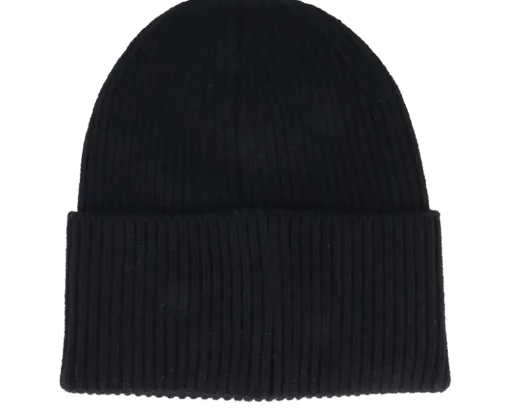 Black Oversized Cuff Blank Beanie - Beechfield