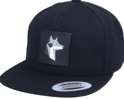 Black Paper Fox Patch Black Snapback - Iconic