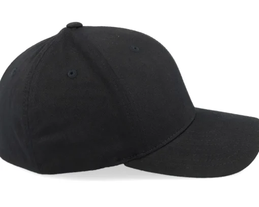 Black With Black Undervisor Flexfit Wooly Combed - Flexfit