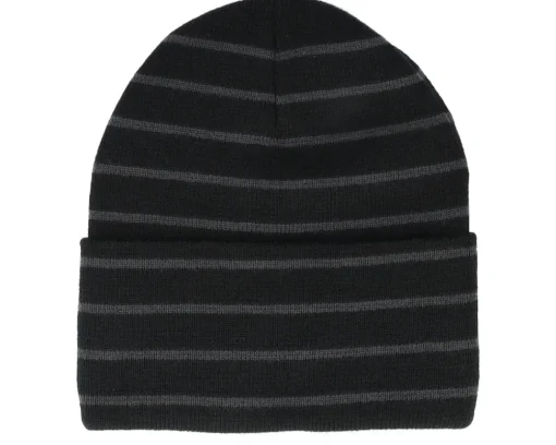 Black/Graphite Grey Deep Striped Cuff - Beechfield