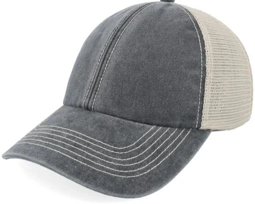 Blank Brown/Stone Vintage Washed Trucker - Beechfield