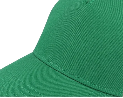 Blank Brush Twill Valin Dnr Ivory/Emerald A-Frame Trucker - American Needle
