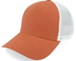 Blank Brush Twill Valin Dnr Ivory/Emerald A-Frame Trucker - American Needle